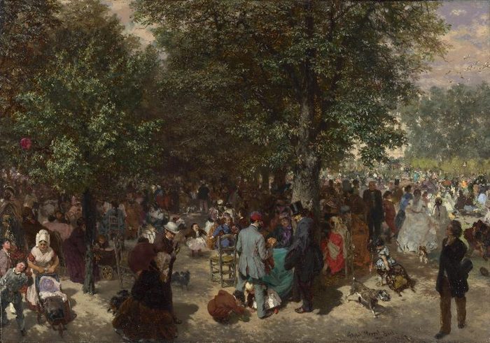 Afternoon in the Tuileries Gardens, Adolph Menzel