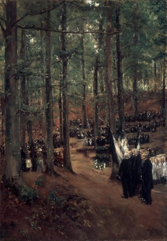Memorial Service for Kaiser Friedrich at Kösen, Max Liebermann