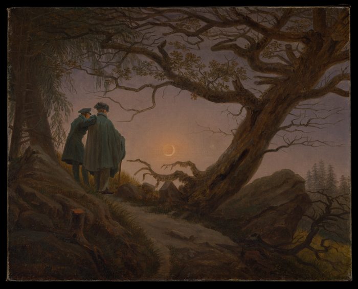 Two Men Contemplating the Moon, Caspar David Friedrich