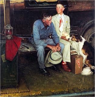 Breaking Home Ties, Norman Rockwell