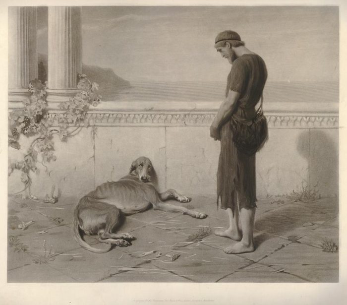 Ulysses and Argus / Odysseus and Argos, Briton Rivière