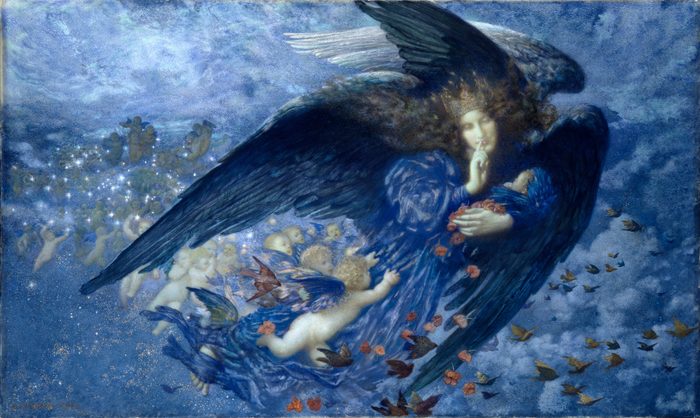Night with her Train of Stars, Edward Robert Hughes
