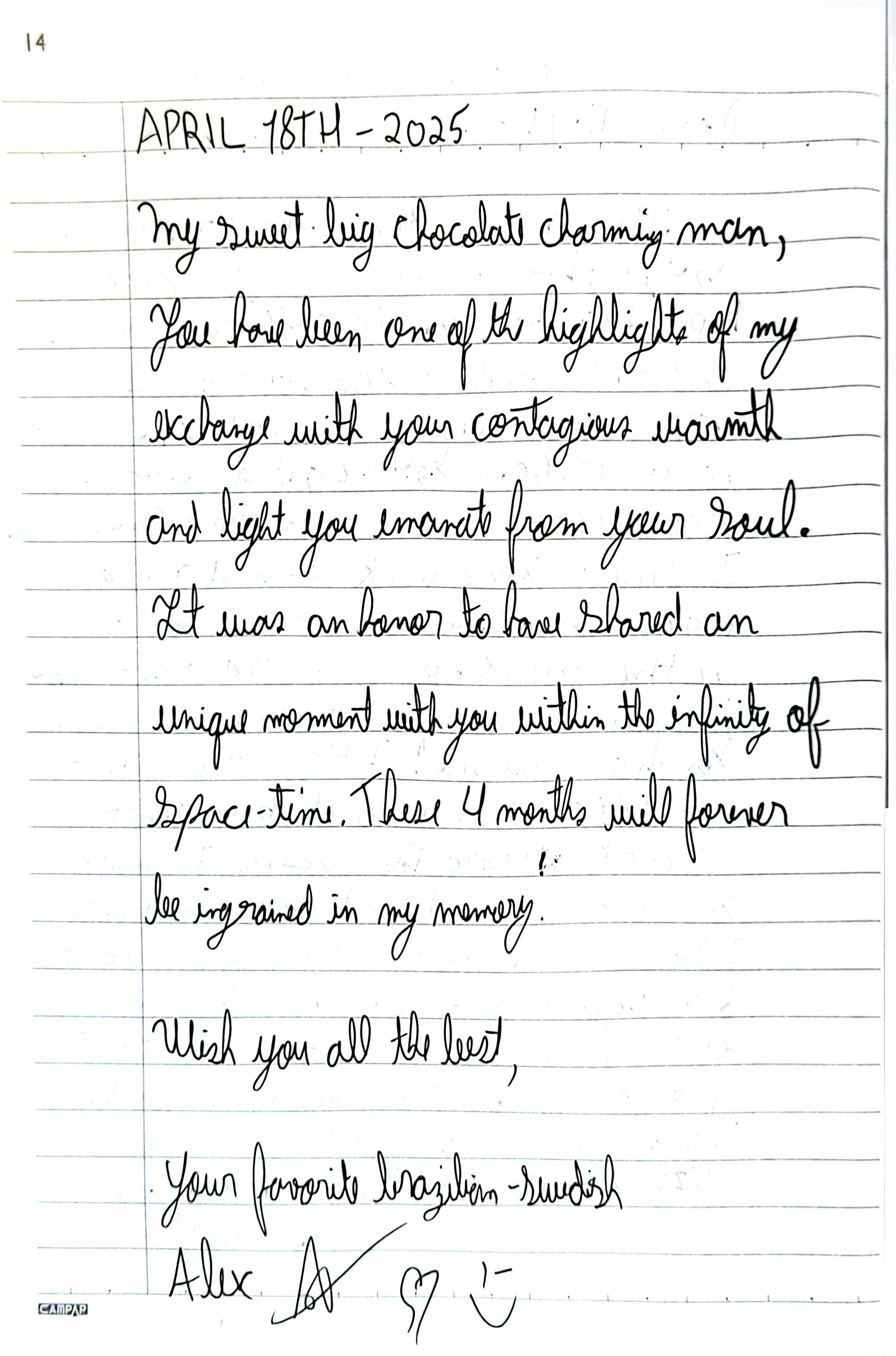 Letter from Alex