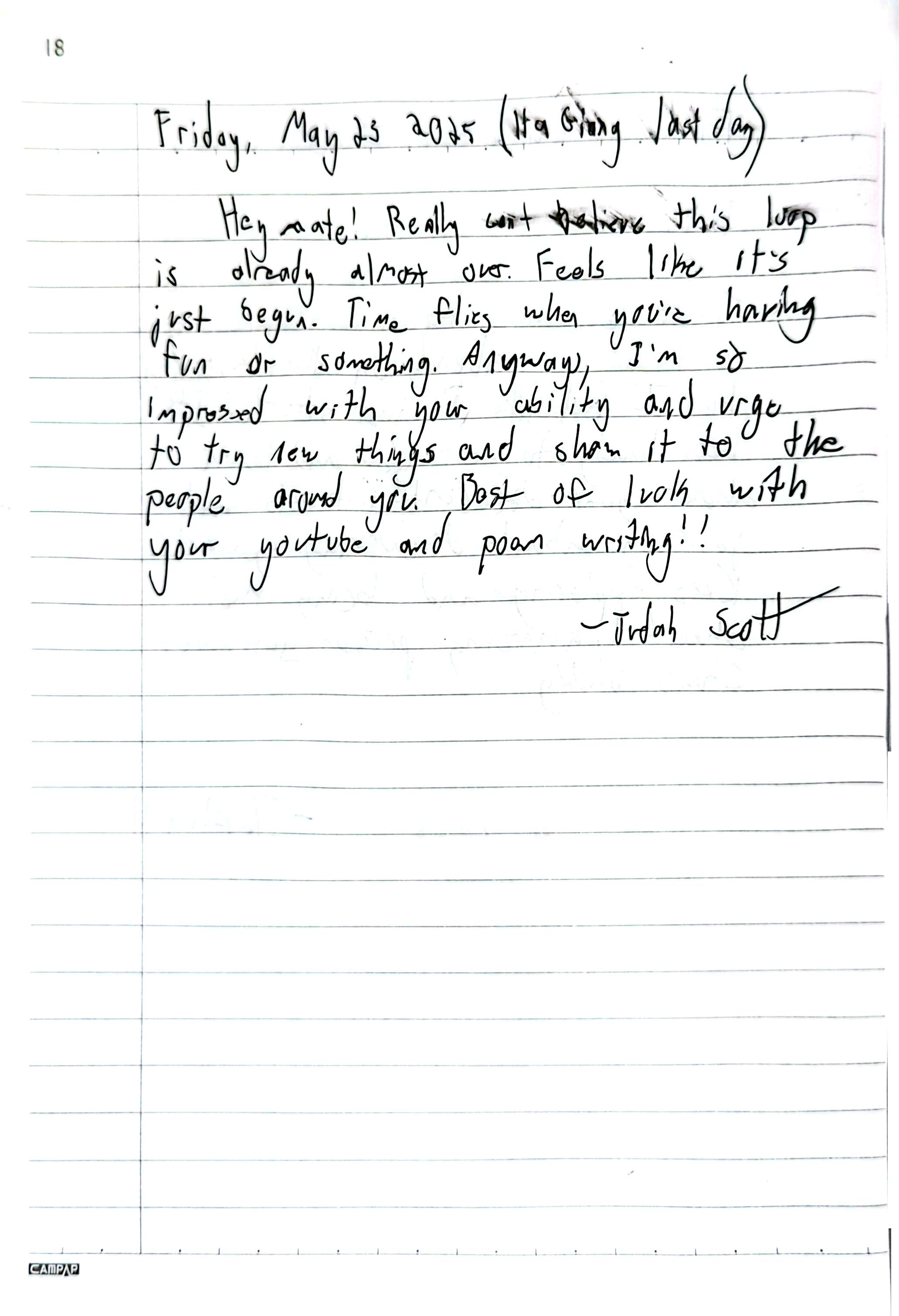 Letter from Judah