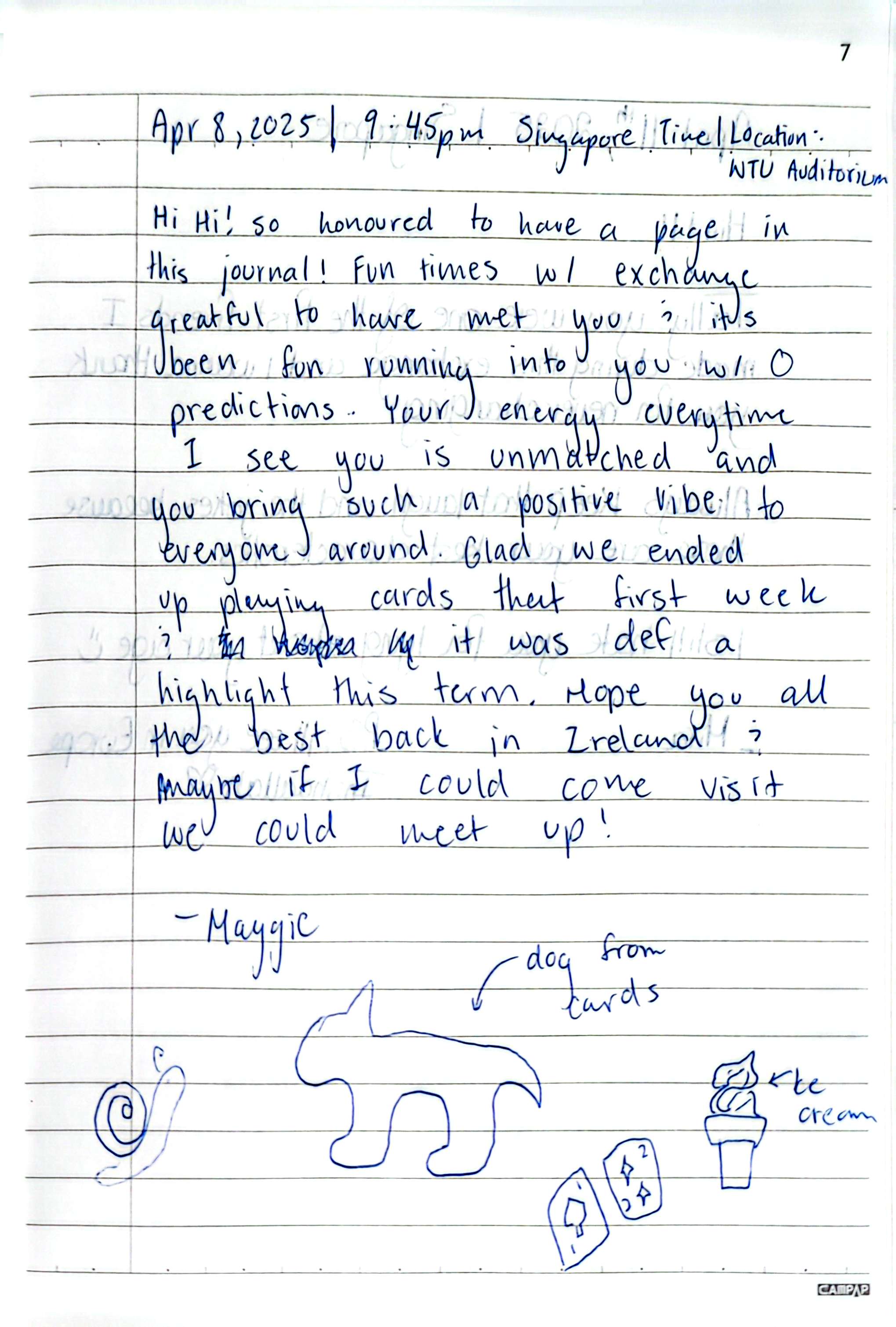 Letter from Maggie